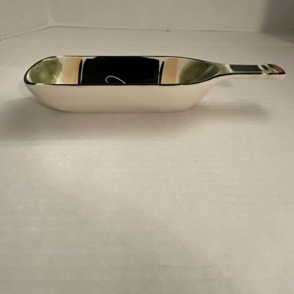Clay Art Chardonnay‎ Wine Serving Dish Snack Tray Spoon Rest 11" x 3" - Picture 3 of 6